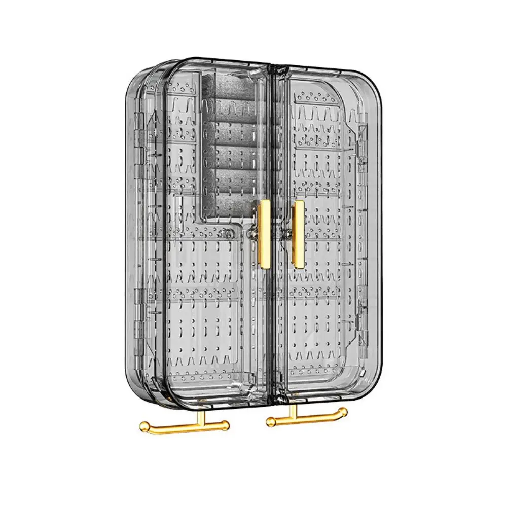 

Transparent Visible Jewelry Storage Box Large Capacity Dustproof Jewelry Display Rack Wall-mounted Plastic