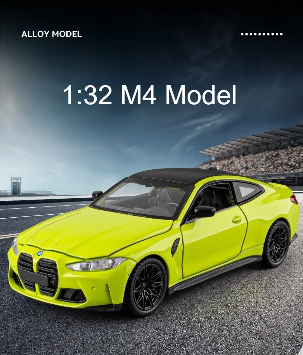 1:32 M4 320I Simulation Auto Modell Spielzeug Metall Diecast Türen Geöffnet Sound Licht Zurückziehen Gummi Reifen Ornament Fahrzeuge für Kinder – Detail 19