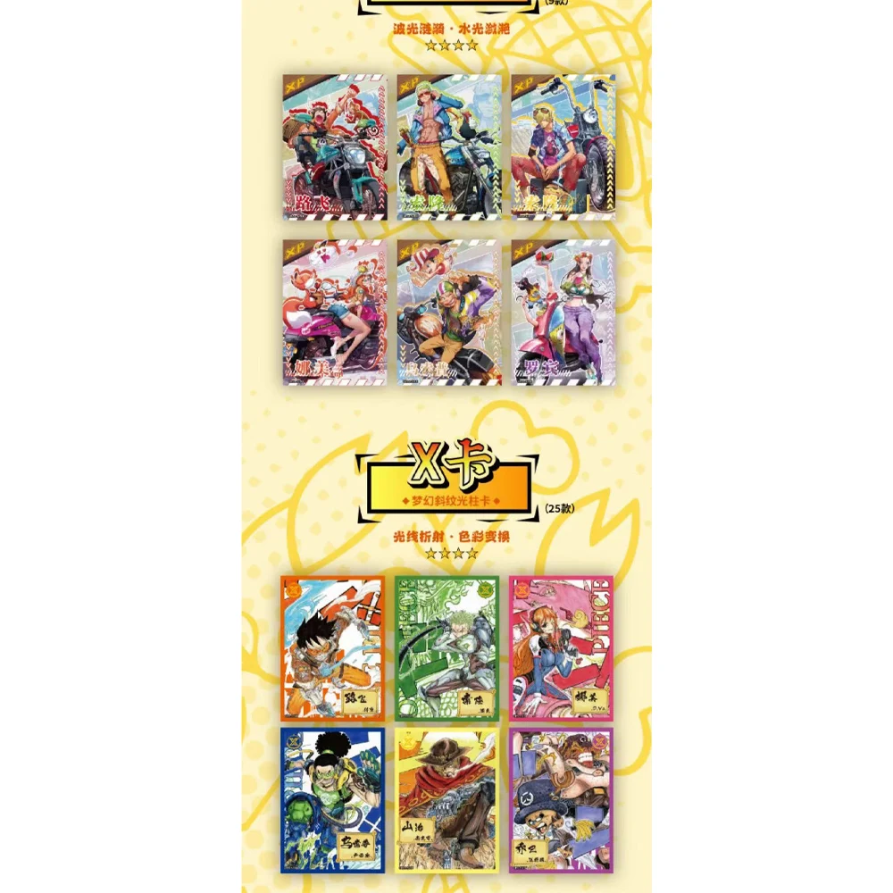 Cartões de coleção de uma peça caixa de reforço anime luffy zoro nami chopper personagem periférico tcg cartão de jogo crianças presentes aniversário natal