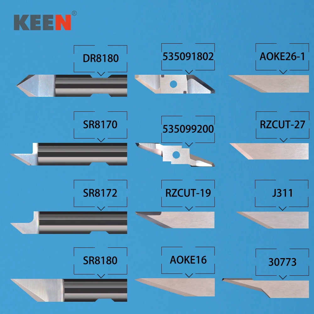 Imagem -04 - Keentools Oscilante Zund Faca de Corte Digital Cortador Couro Carboneto Tungstênio Grooving Lâmina para Dobrar Espuma da Caixa