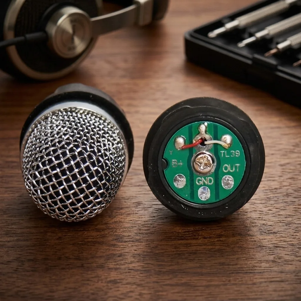 High Quality Metal Cardioid Condenser Microphone Capsule Cartridge Clear Sound for Recording Singing Vocal