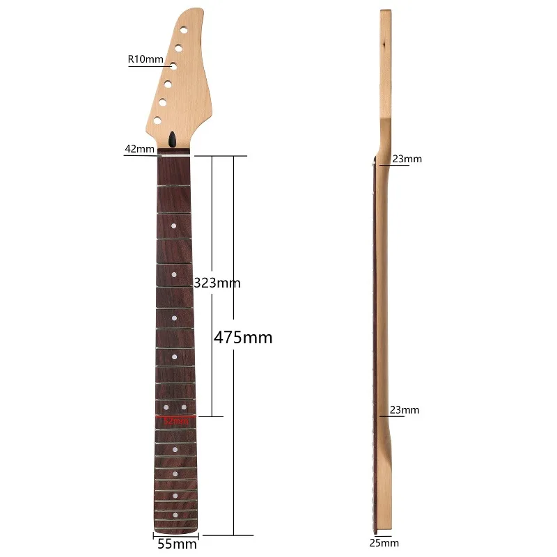 22 Frets Electric Guitar Neck Sturdy Durable High-density Smooth Exquisite ST Electric Guitar Necks Musical Instrument Accessory