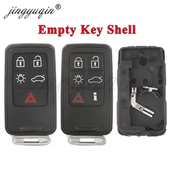 jingyuqin 5/6 Buttons Smart Car Key Shell Case Fob For Volvo S60 V60 S80 XC70 XC60 V70 V40 2008-2017 Remote Cover Replacement