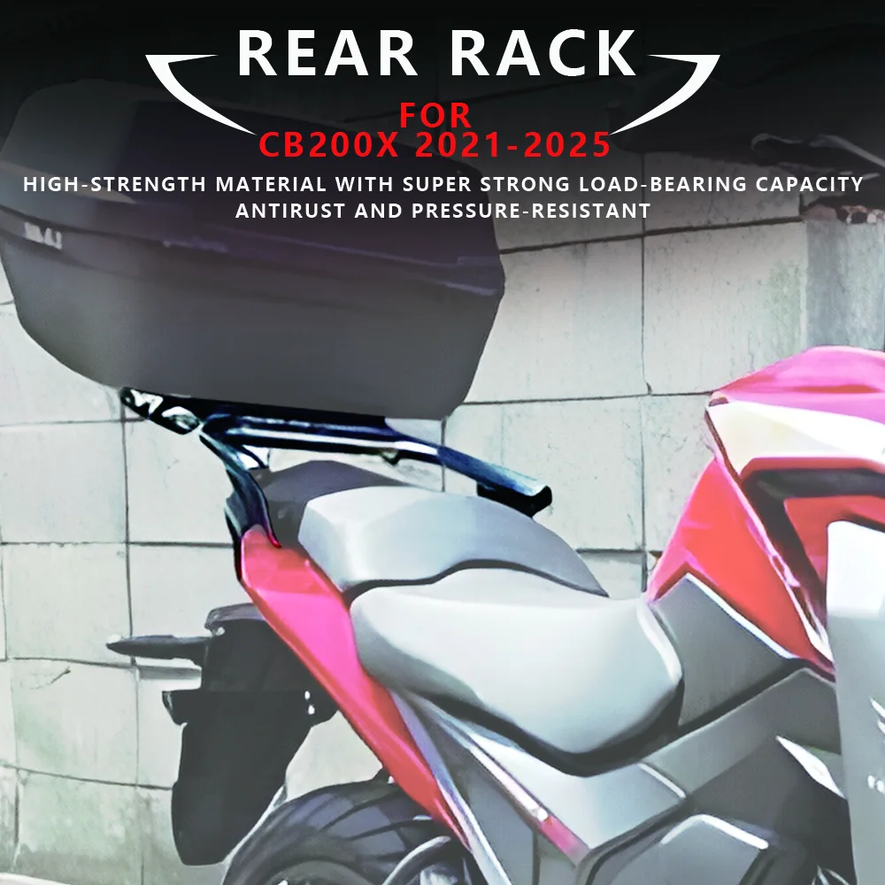 

MTKRACING Top Box Bracket For HONDA CB200X 2021-2025 Rear Carrier Luggage Rack Tailbox Fixer Holder Tailrack Kit