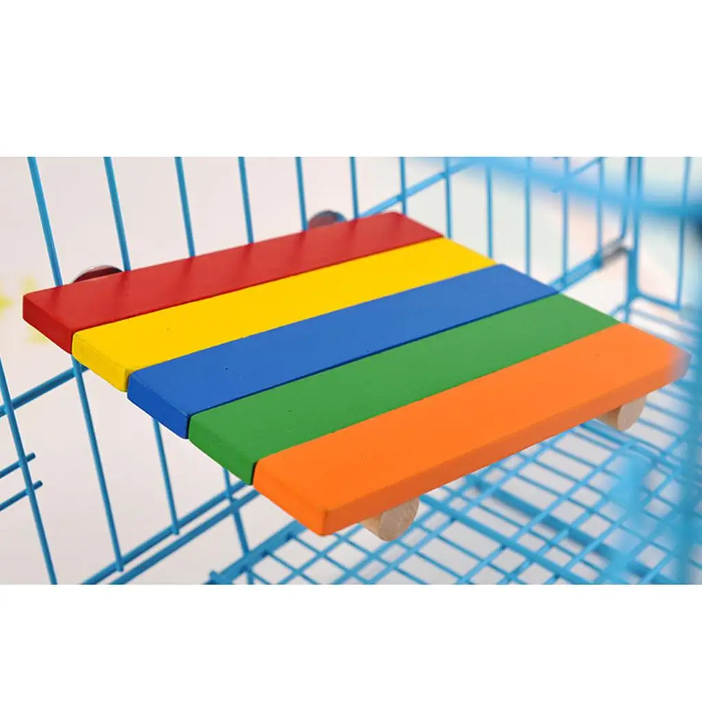 Wooden Platform Station Exercise Toy Parrot Rat Hamster Mouse Fun