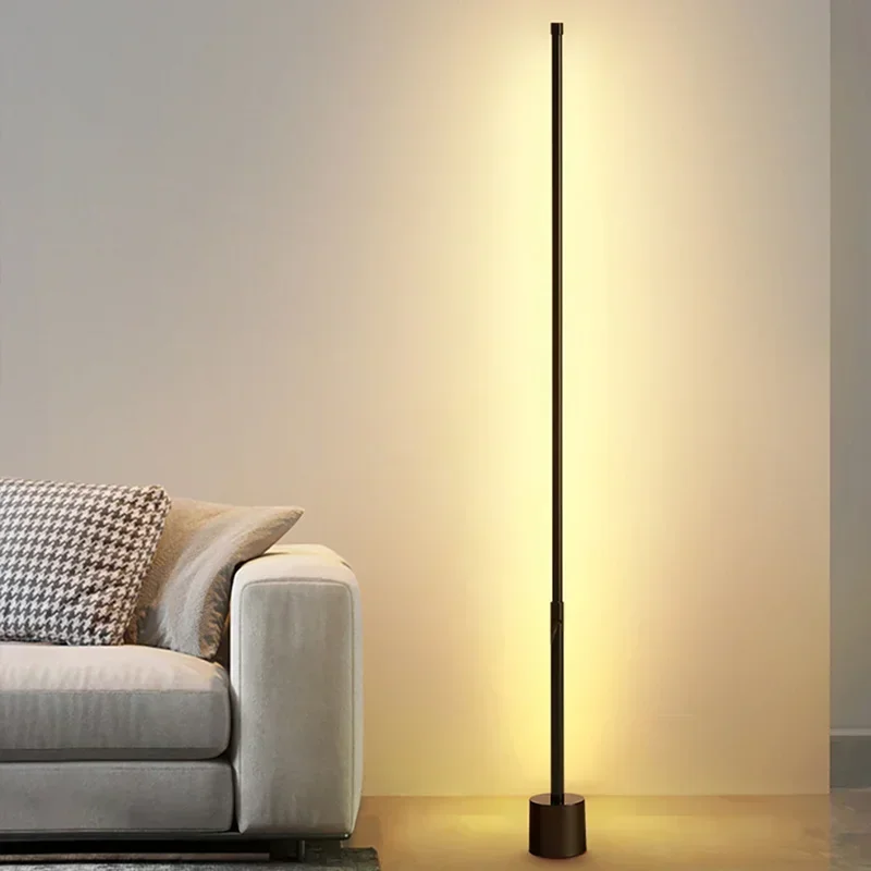 Modern LED Floor Lamps Acrylic Standing Wall Corner Ambient Lighting Fixture for Living Room Study Bedroom Vertical Illumination