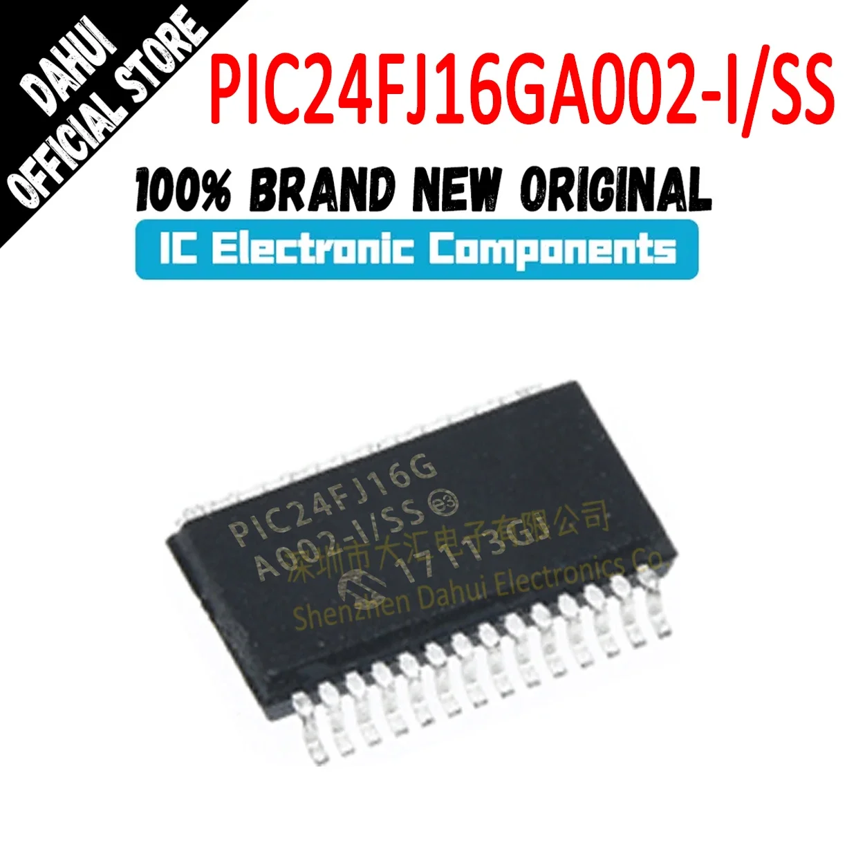 

Quality Brand New PIC24FJ16GA002-I/SS PIC24FJ16GA002-I PIC24FJ16GA002 PIC24FJ16GA PIC24FJ PIC24 IC MCU SSOP-28 In Stock