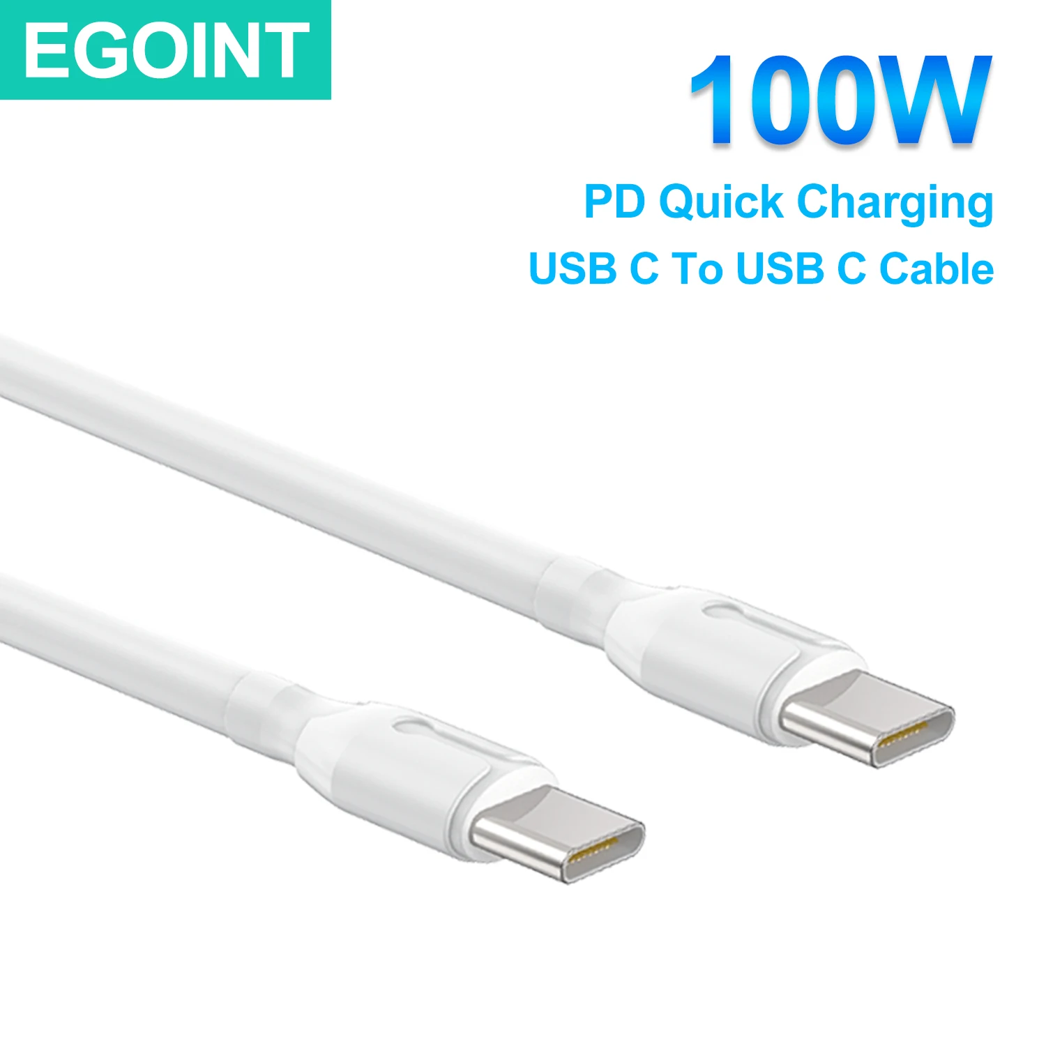 

EGOINT 5A USB Type C Cable To USB C Cable PD100W Fast Charging Charger Cord 1.5M 5ft for Samsung MacBook Laptop Pro iPad