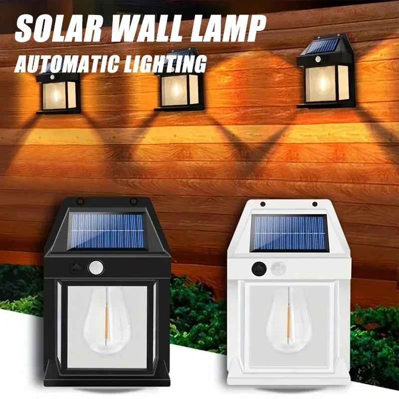 Solar Lights Outdoor Garden Wall Lamp Motion Sensor Light IP65 Waterproof Energy Saving Lamps for Outdoor Courtyard Street Porch