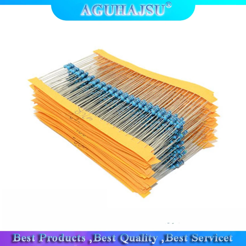 

300 600 PCS /Set 1/4W Resistance 1% 30 Kinds Each Value Metal Film Resistor Assortment Kit resistors 100R 1K 47K 10K 100K 4K7