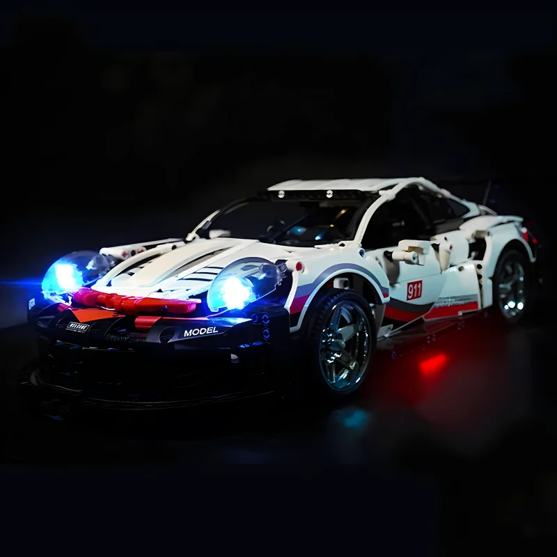 DIY RC LED Light Kit For LEGO 42096 Technical 911 RSR Sports Car   (Only LED Light,Without Blocks Model)