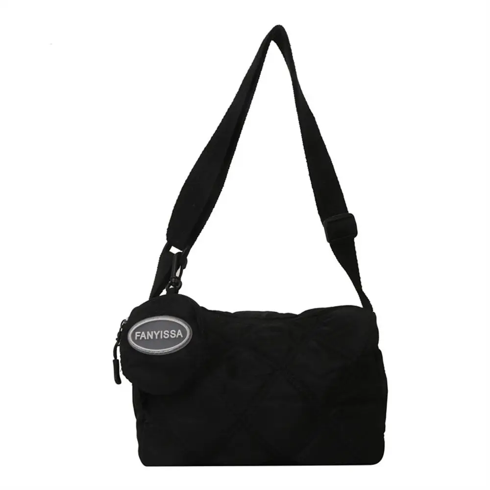 Women Fashion Quilted Shoulder Bags Down Cotton Padded Handbags Puffy Messenger Bag Casual Solid Color Commute Bags Shopping Bag