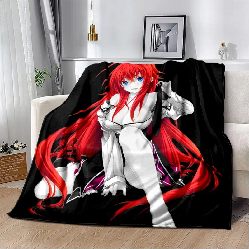 3D Sexy Girl High School DxD Anime Soft Plush Blanket,Flannel Blanket Throw Blanket for Living Room Bedroom Bed Sofa Picnic Kids