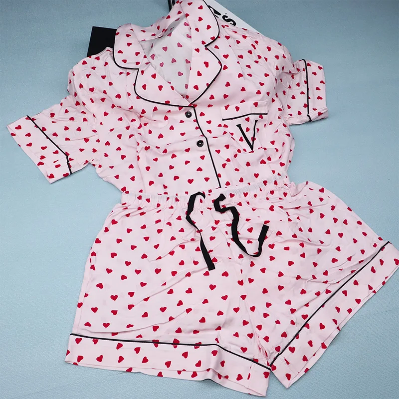 Special price collared short-sleeved shorts pajama set for women summer thin breathable and cool pajama set clearance sale