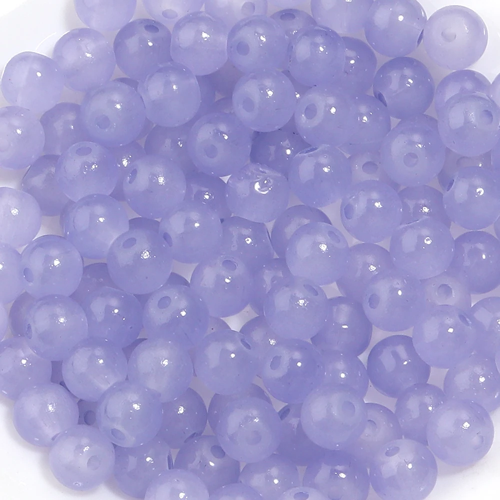 50pcs 6mm Glass Round Beads for DIY Jewelry Making