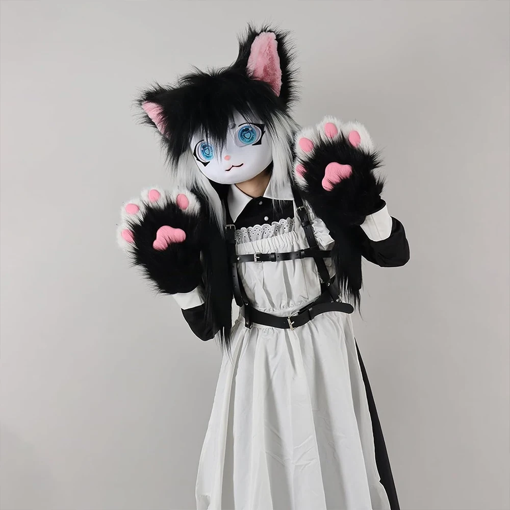 Furry Kigurumi Animal Head Mask Kig Style Cosplay Accessory Full Head Costume Roleplay Party Convention Stage Performance Outfit