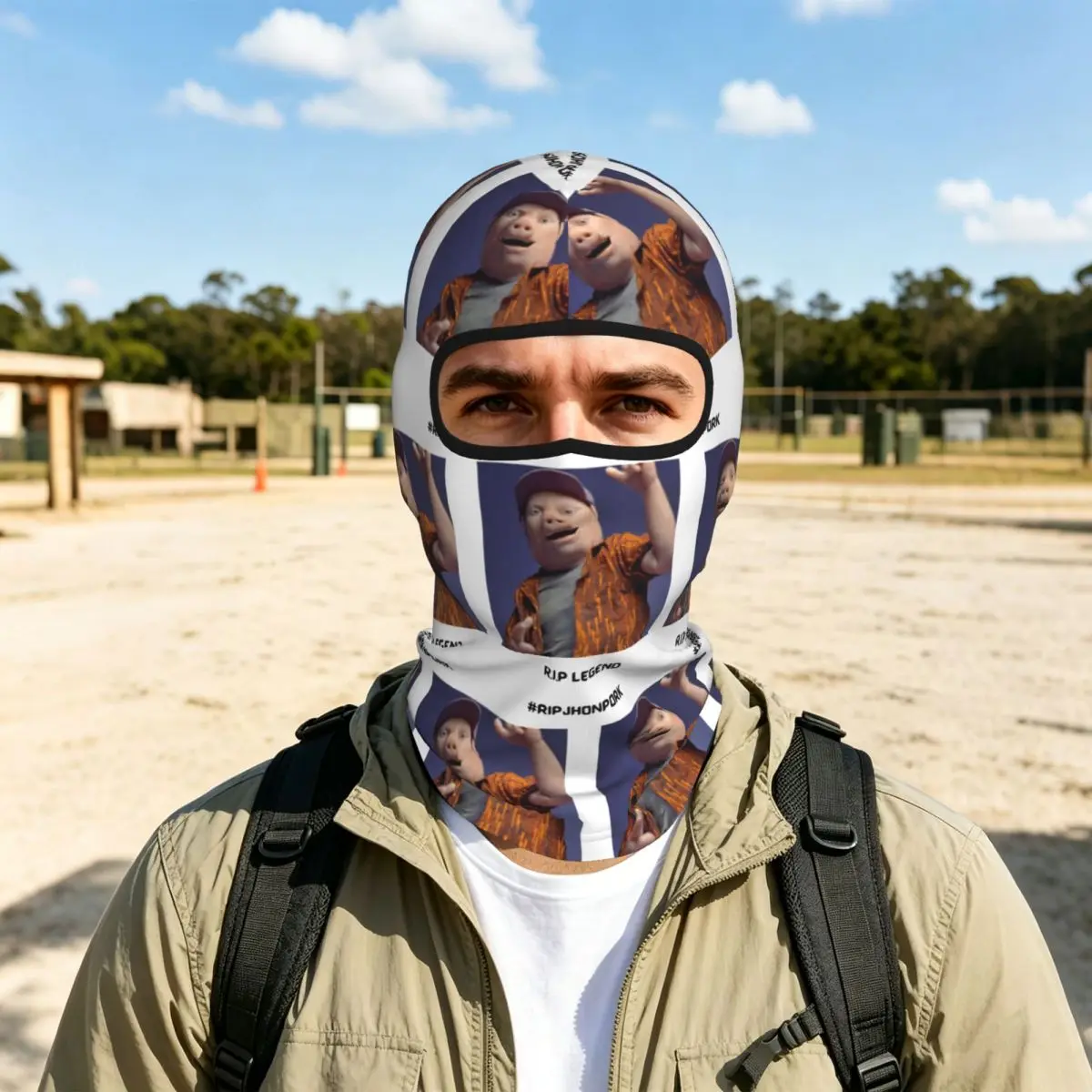 John Pork Breathable Thin Balaclava Full Face Mask Sun Protection Neck Gaiter For Motorcycle Cycling