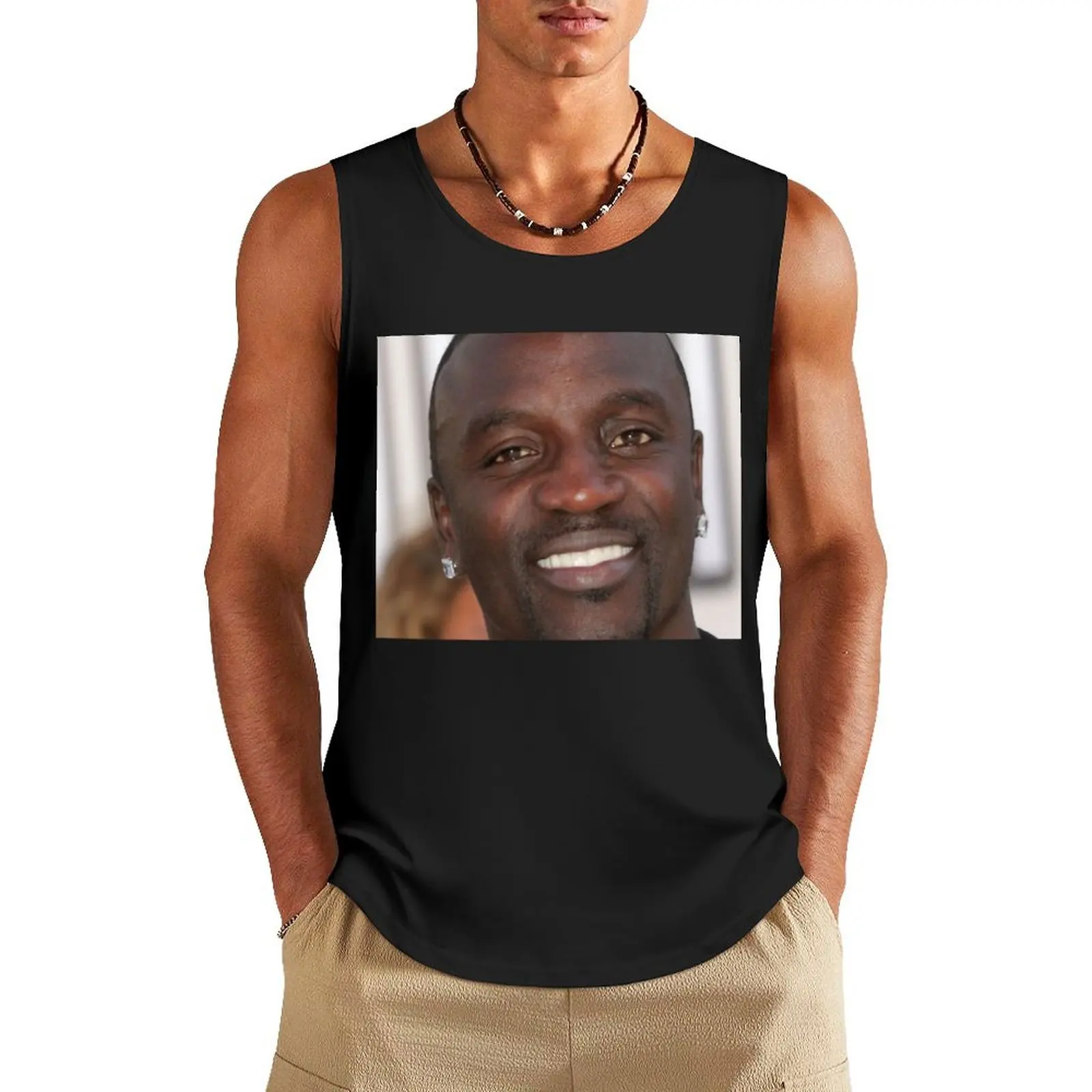 

Akon For Fans Tank Top Male vest Gym clothes sleeveless gym shirt man fitness