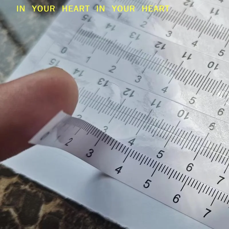 【X】10-piece Self-adhesive Ruler Set, Suitable For Office/study/sewing — Can Be Attached To Any Smooth Surface, Measuring Tool