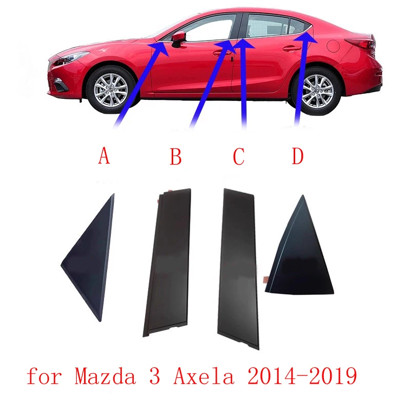 

door pillar decorative strip FOR Mazda 3 Axela 2014-2019 door frame decorative panel triangular panel door panel