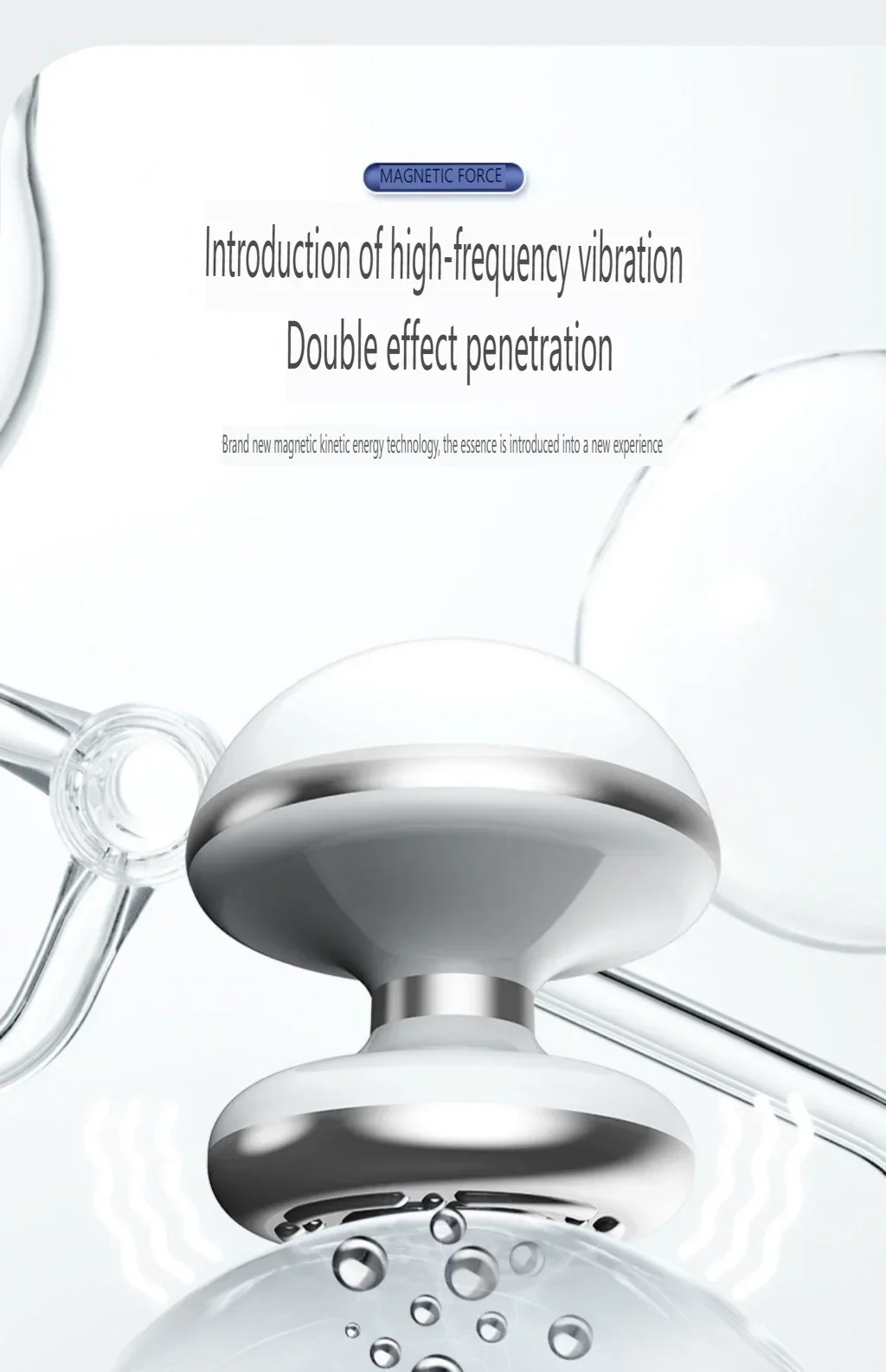 เครื่องนวดหน้าไฟฟ้า อัลตราโซนิก ความถี่สูง สั่นสะเทือนล้ำลึก ทำความสะอาดผิว ฟื้นฟูผิว ดูแลผิวหน้า ใช้แบตเตอรี่ AAA รุ่น ML-051