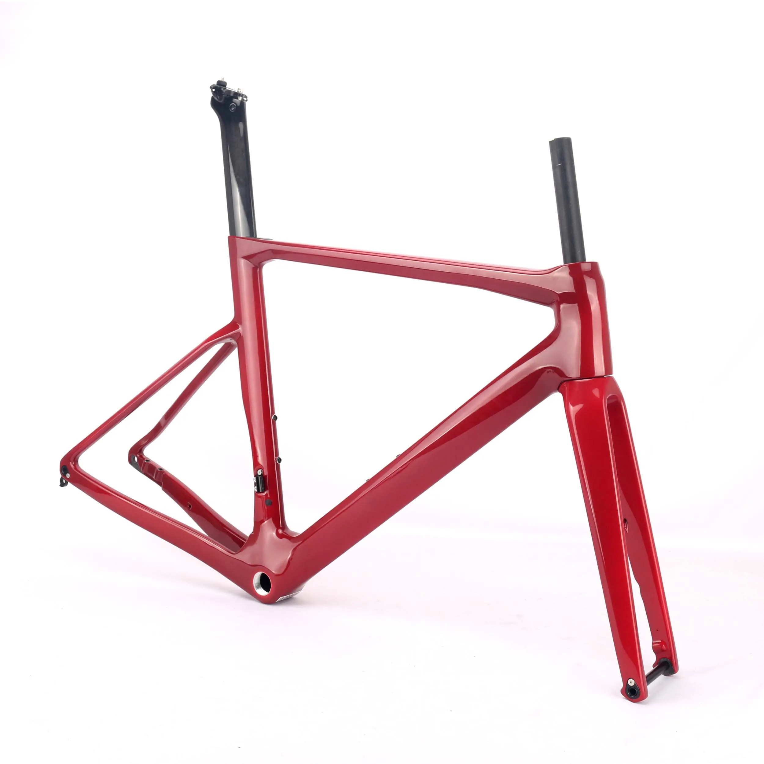 New Product FM236 Red glossy Hidden cable Tire  28C Carbon Road Bike Frame bicycle racing parts