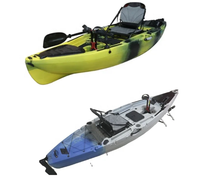 Professional Solo Fishing Sit-on-Top Pedal Kayak with Adjustable Paddle Fixing Point