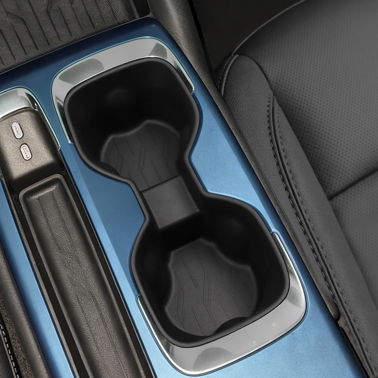Smabee for Chevrolet Chevy Equinox EV 2024 2025 TPE Center Console Cup Holder Insert Drink Holder Tray Car Accessories Black