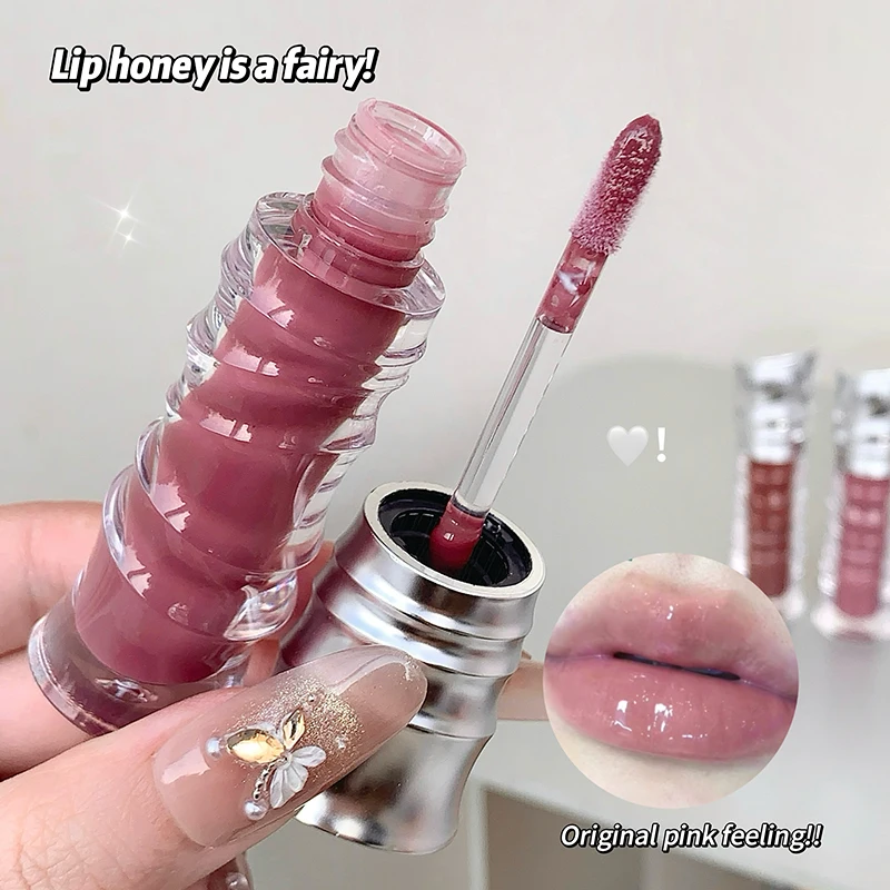 Gege bear Water Light Mirror Lip Gloss Gelatina trasparente per labbra Lucidalabbra idratante e che migliora il colore