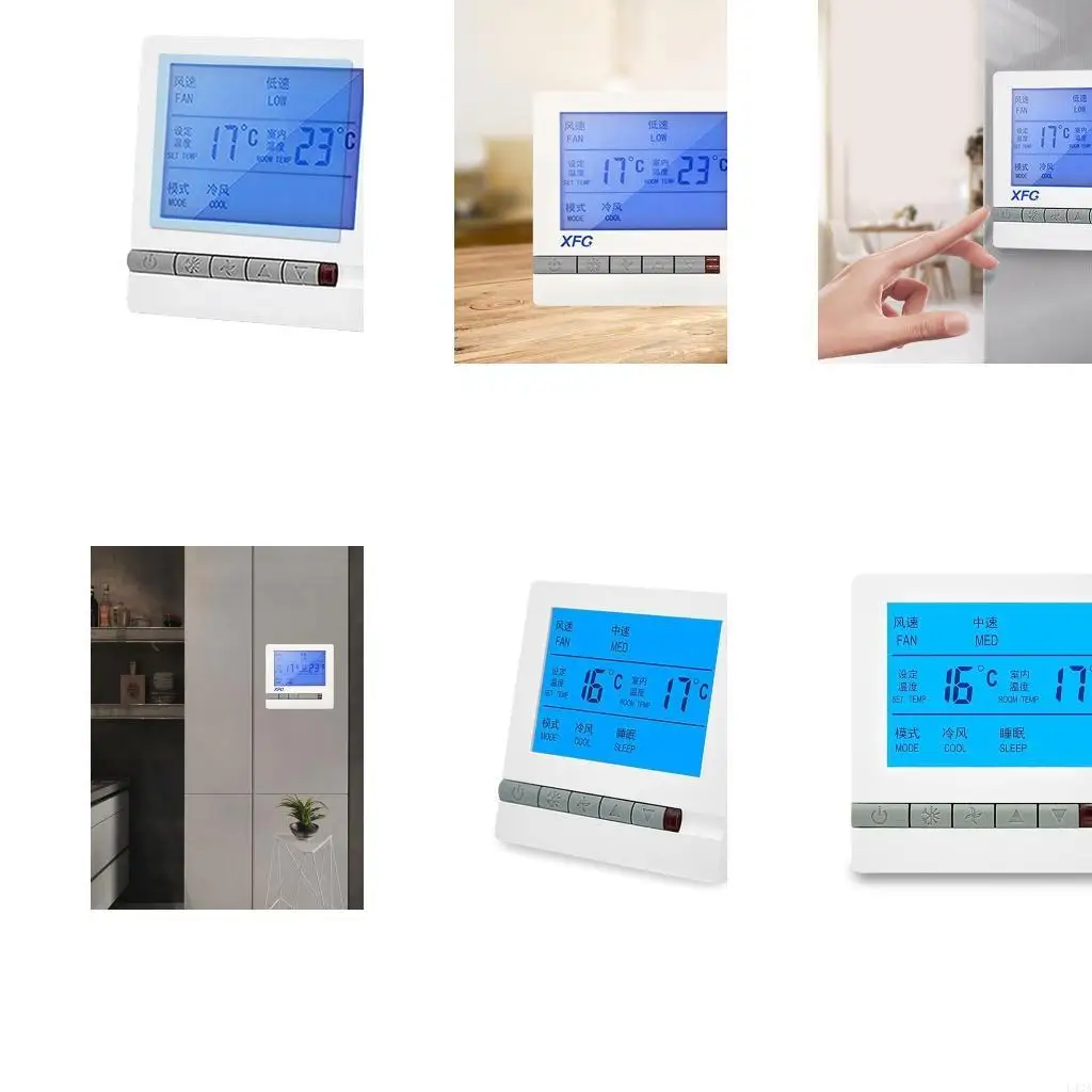 L43A Digital Thermostat Central Air Conditioner Thermostat Control Panel Switches Air Conditioner Thermostat Easy to Use