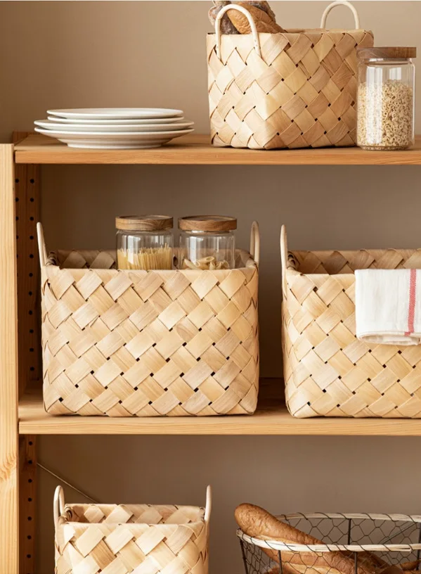 

Handheld storage baskets, rattan home storage basket