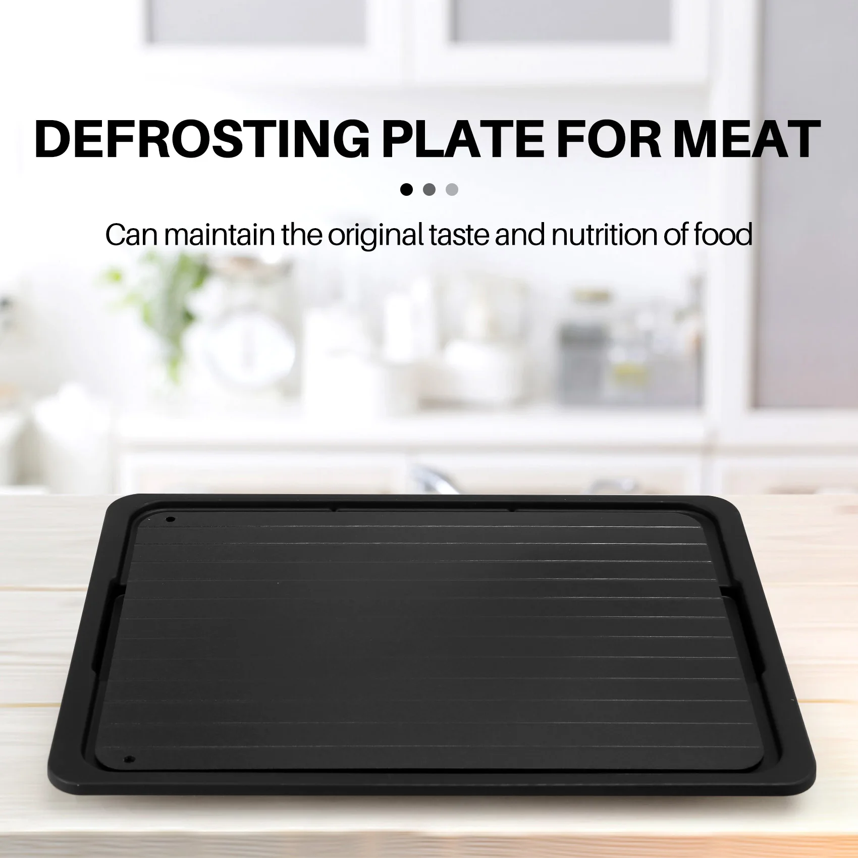 Fast Defrosting Tray Thaw freeze Food Meat Fruit Quick Defrosting Plate Board Defrost Kitchen Gadget Tool, 3mm