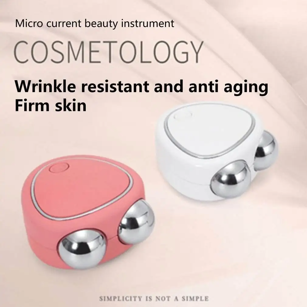 Microcurrent Face Massager Facial Roller Tool Skin Tightening Device Electric Double Chin Remover Increases Skin Care Absorption