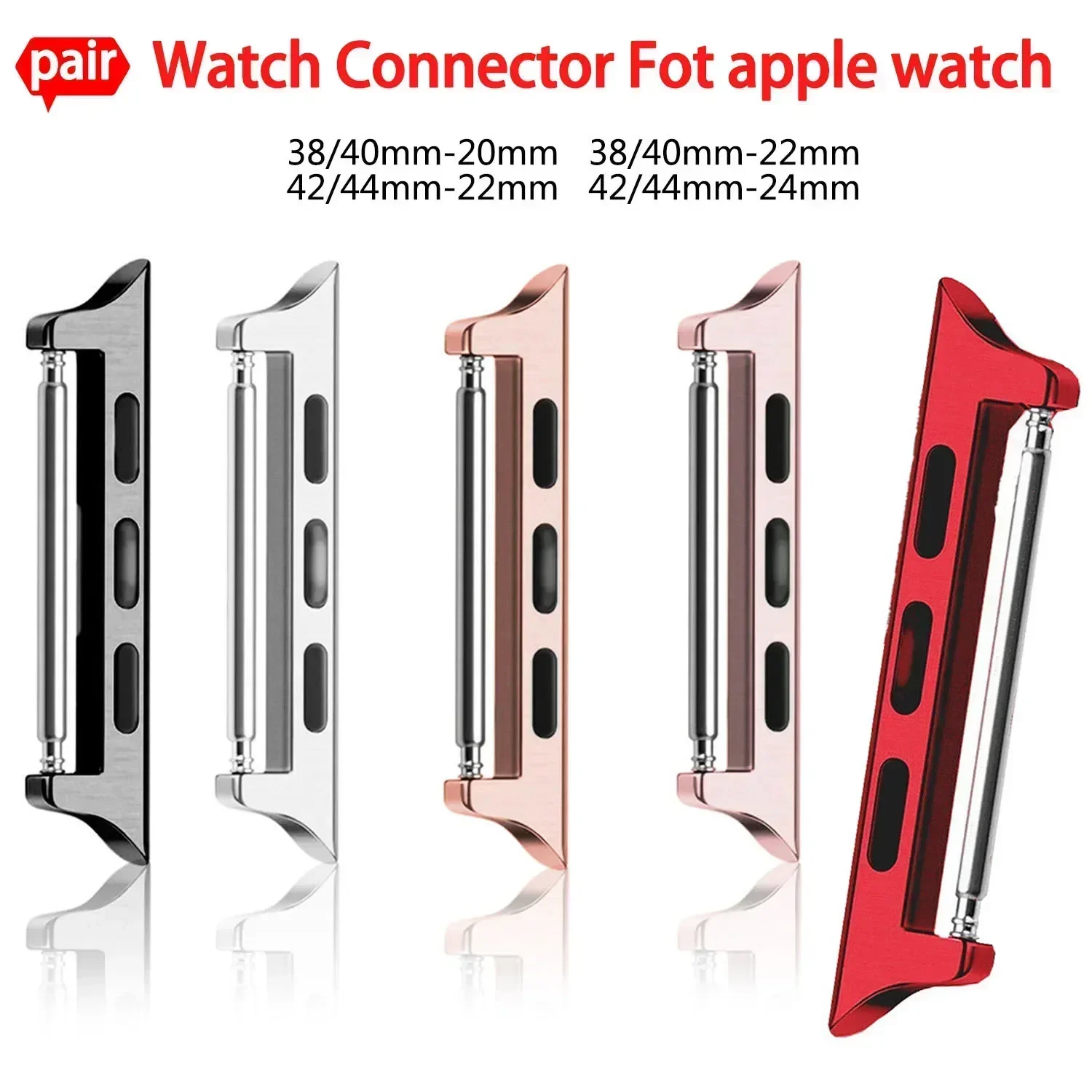 Armbandverbinder für Apple Watch Ultra 2 49mm 45mm 44mm 42mm 38mm Adapter für IWatch Ultra Series 9 8 7 6 5 22mm Breite Armbänder – Detail 3