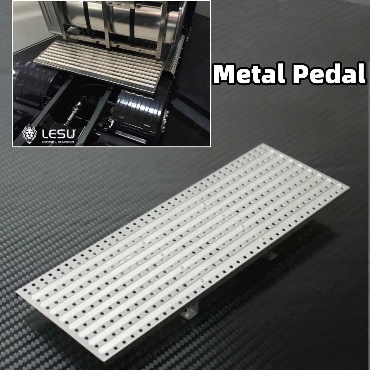 

Pedal Parts Silver Metal Stainless Steel Upgrade For 1/14 Tamiya RC 1851 Benz Romote Control Toy Trailer Tractor Parts