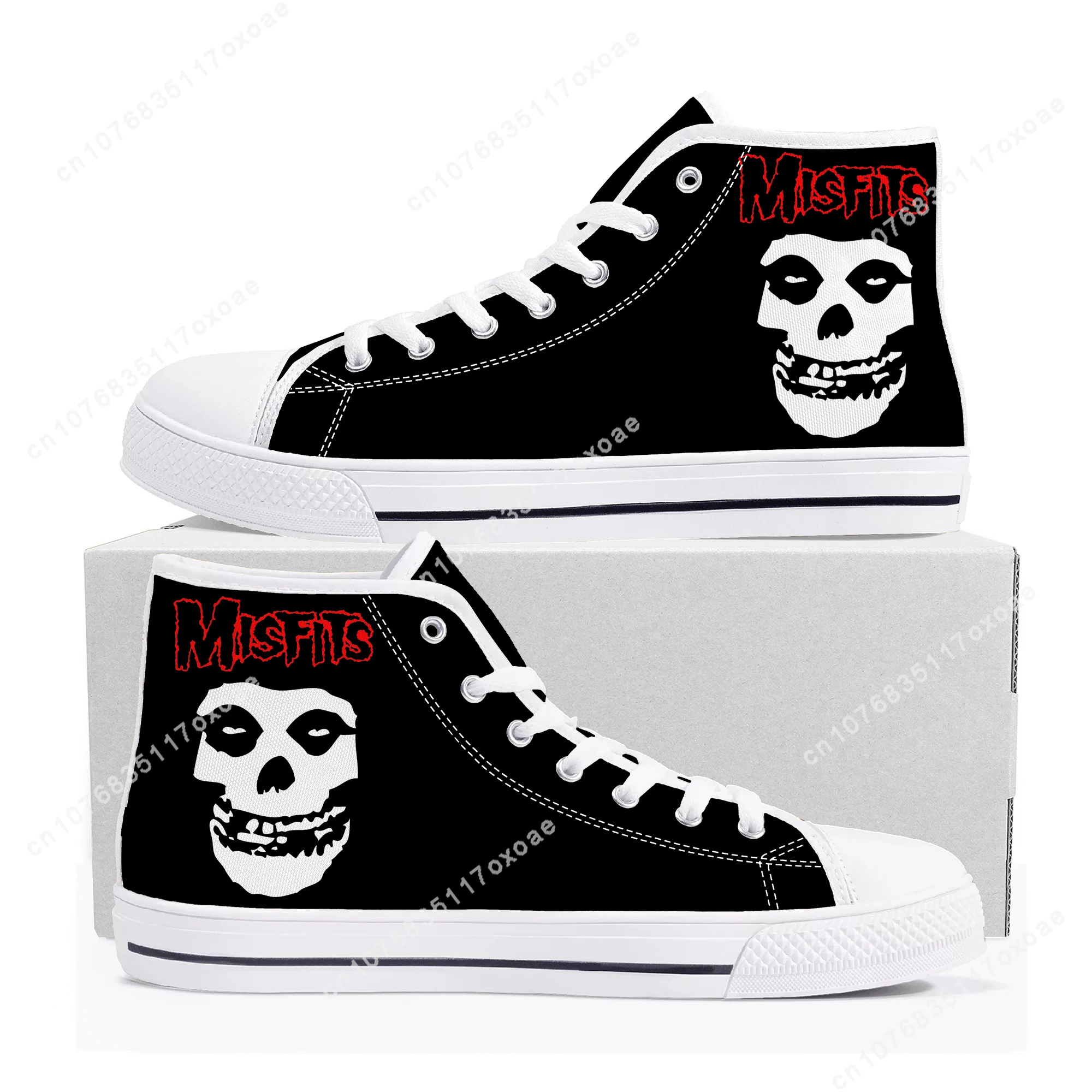 Misfits Skull Shoes High Top Sneakers Mens Womens Teenager High Quality Canvas Sneaker couple Casual Shoe Customize Shoe