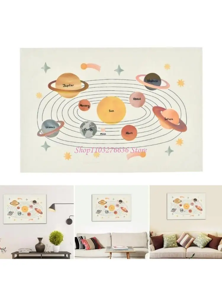 

R6FD Wall Decor for Children Room Nursery Room Decor Baby Shower Gift Photoshooting Wall Tapestry Kids Bedroom Wall Hanging