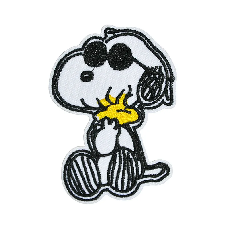 Cartoon Snoopy Series Embroidered Cloth Patch Accessories Anime Kawaii Puppy Girls Kids Uniform Clothing Hole Label Patch Decor