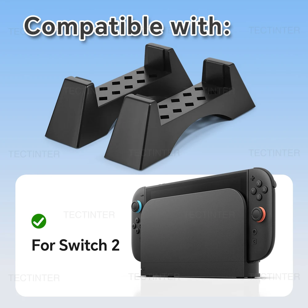 Suporte de Resfriamento (2 Peças) para Nintendo Switch 2: Base Antiderrapante para Console e Acessórios
