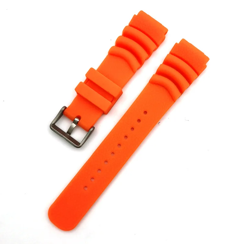 Silicone Sport Strap for Seiko Waterproof Diving Watchband PU Rubber Men Replacement Bracelet Band Watch Accessories 20mm 22mm