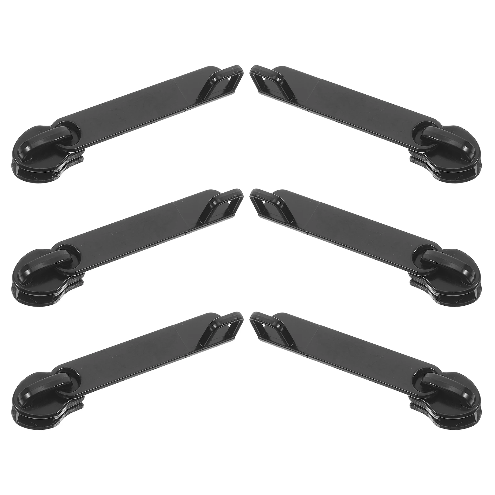

6 Pcs Suitcase Slider Double Sided Zipper Metal Pull Replacement Fix Puller Clothing Zinc Alloy Instant Luggage Pulls