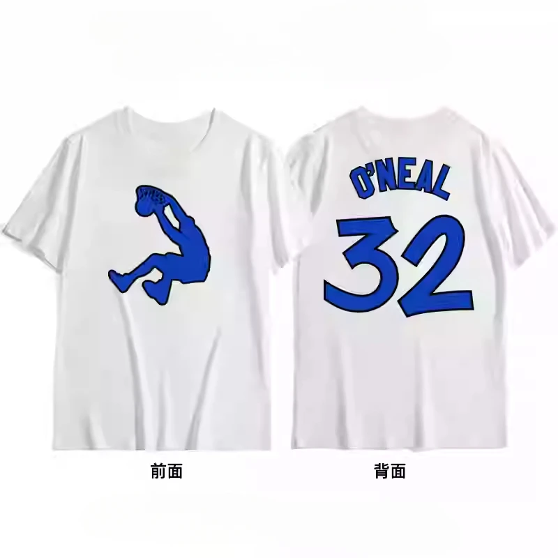 تحية صيفية قطنية بأكمام قصيرة موديل 2025 للرجال ماكجرادي رقم. 1 O 'Neal 32 زي تدريب كرة السلة قميص رياضي TMAC نصف كم