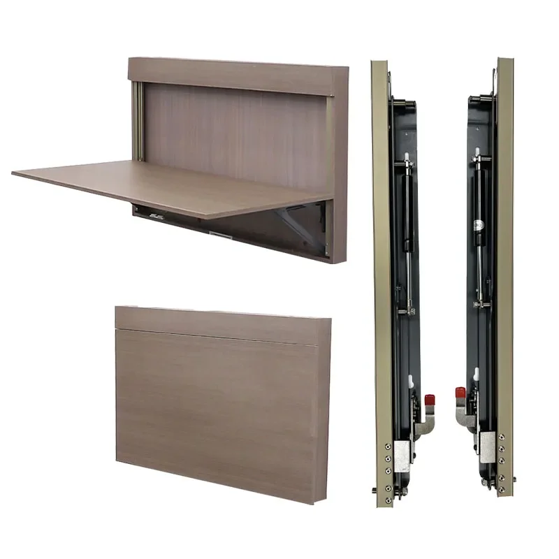 Multi-Function Home Office Wall-Mounted Fold Table Horizontal Space Saving Suspension Dining Desk Frame Metal Construction