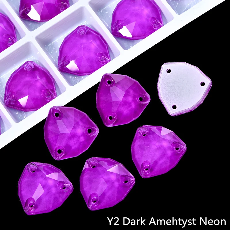 OLeeya K9 Glas Neon Aufnähbare Strass-Steine DIY-Zubehör Fluoreszierende Nähkristalle стразы für Kleidungsdekorationen – Detail 6