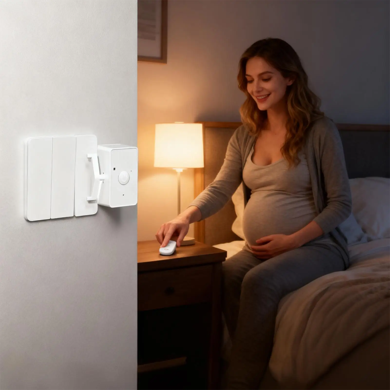 Automatic Button Pusher No Wiring Automatic Control Device Wireless Button Pusher For Home Living Room Bedroom Garage Wall
