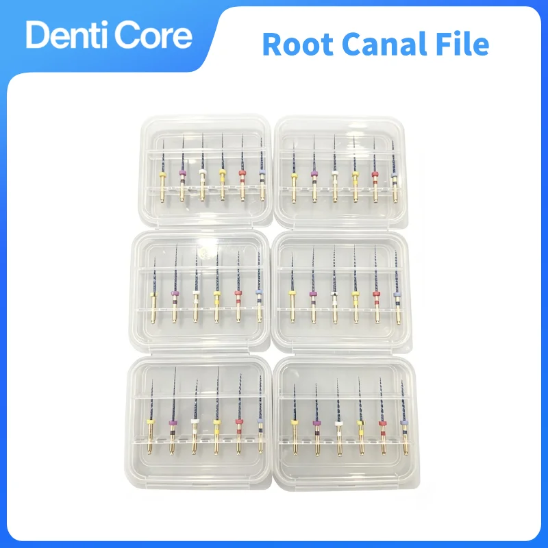 3-Size NiTi Rotary File Set Dental Root Canal Shaping Kit for Endodontic Treatment Includes 19/21/25mm Files
