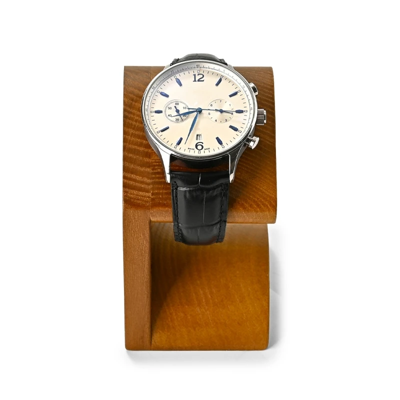 Oirlv Wooden T-Bar Holder Retro Watch Stand Solid Wood Watch Holder Stand Bracelet Holder Wooden Jewelry Organizer Display Stand