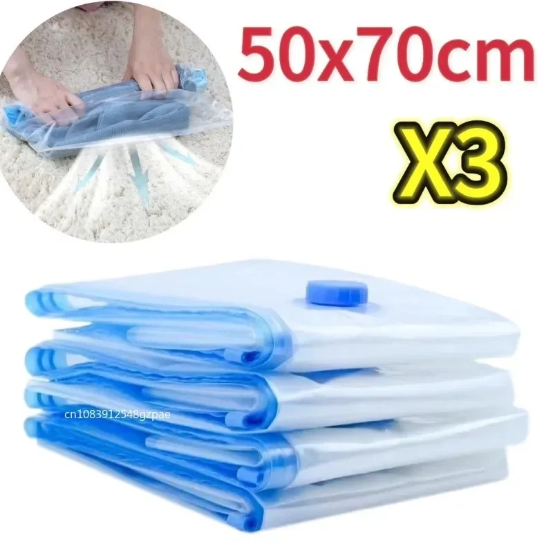 NIEUWE 3/5PCS Vacuüm Opbergzakken voor Kleding, Beddengoed, Ruimtebesparende Zakken Opslag Vacuüm Seal Pakket, gecomprimeerd Organizer Bag