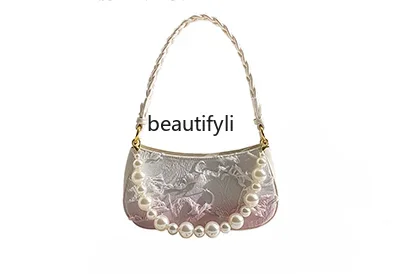 Special-Interest Design Gradually Varied Pink French Underarm Bag Female Spring/Summer New Shoulder Bag