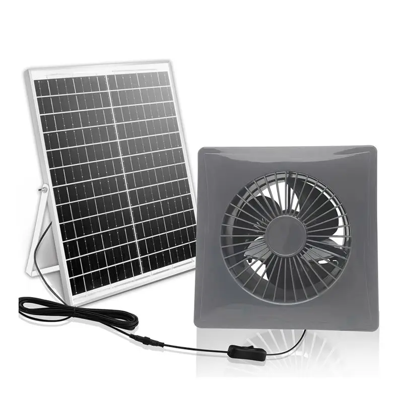 ABVI-Ventilation 6-Inch High-Speed Solar Silent Fan With 8W Panel Shed Solar Exhaust Fan For Chicken Coops,Greenhouses,Sheds A